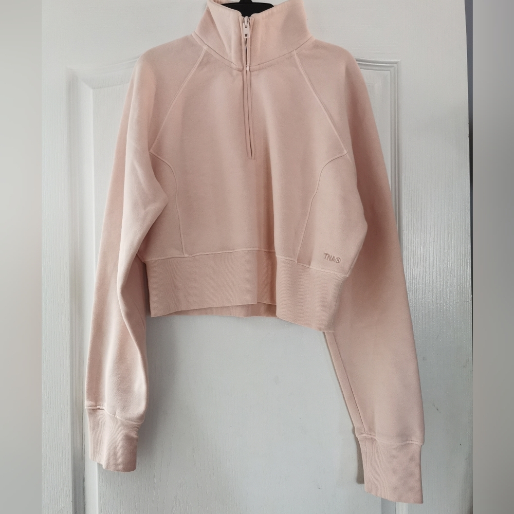 Aritzia TNA Sweatfleece Cozy Fleece Perfwct fit 1/4 zip Size M